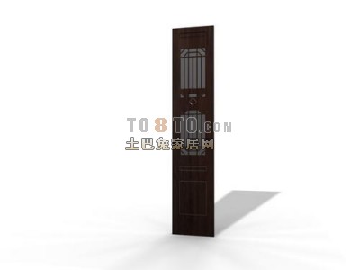 中式门3d模型下载
