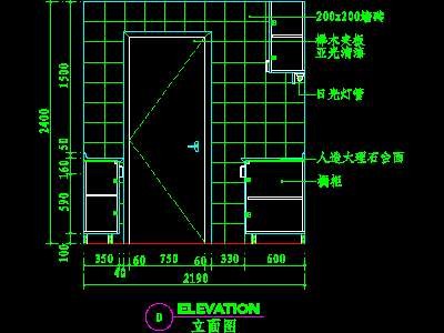 厨房实例CAD祥图19--CAD空间素材