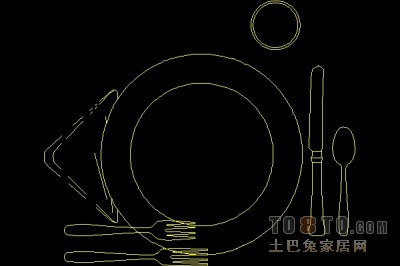 平面图块-餐具炉具11套