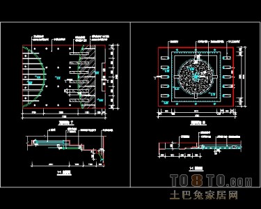 顶棚装饰设计详细图纸下载28个