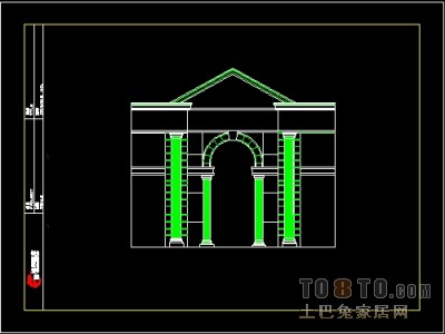 饰物陈设图纸素材007-建筑外观9套