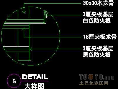 美容美发-接待台、工作台装修施工图纸、详图18套