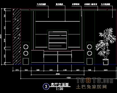 电视背景墙设计施工图免费下载22个
