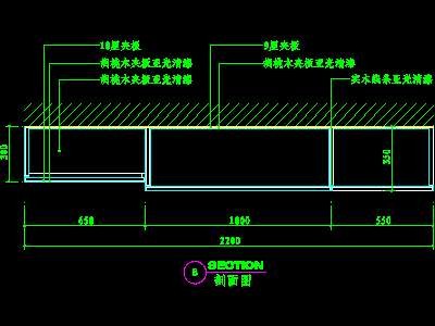 餐厅装饰柜cad详43--CAD空间素材