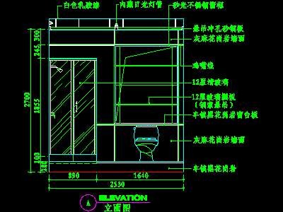 卫生间实例cad详图素材20--CAD空间素材
