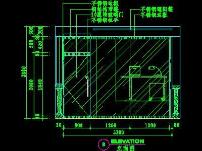 阳台cad祥图素材2--CAD空间素材