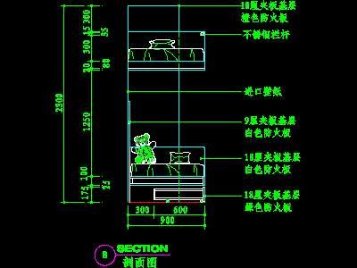 儿童床CAD实例详图素材第二辑2--CAD空间素材