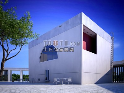 建筑1-5套（含材质贴图）3d模型下载
