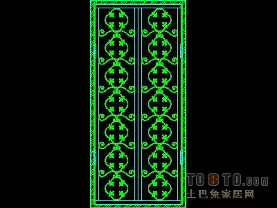 门图块004-铁艺门38个