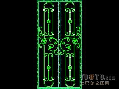 门图块004-铁艺门38个