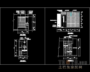 玄关，隔断装饰施工图下载28个下载