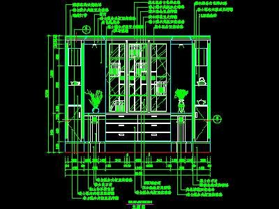 书柜CAD详图素材4--CAD空间素材