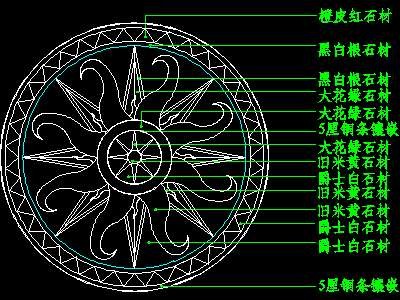 中式铺地、花街铺地、石材拼花CAD图块34--CA...