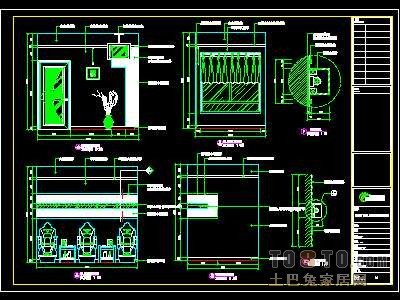 美体考究装修施工图纸、详图1套