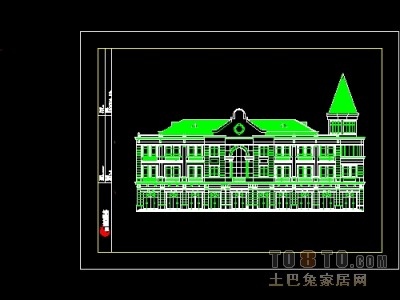 饰物陈设图纸素材007-建筑外观9套