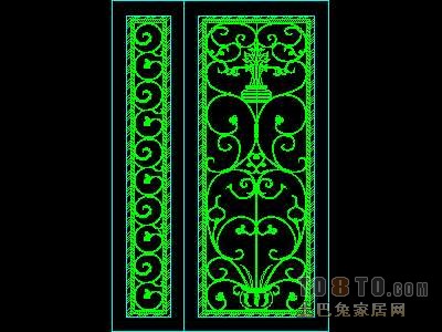 门图块004-铁艺门38个