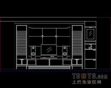 电视背景墙设计施工图免费下载22个