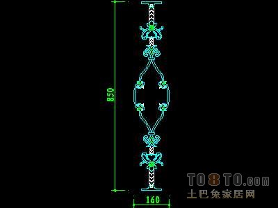 西式栏杆、现代式栏杆、铁艺栏杆图块60个